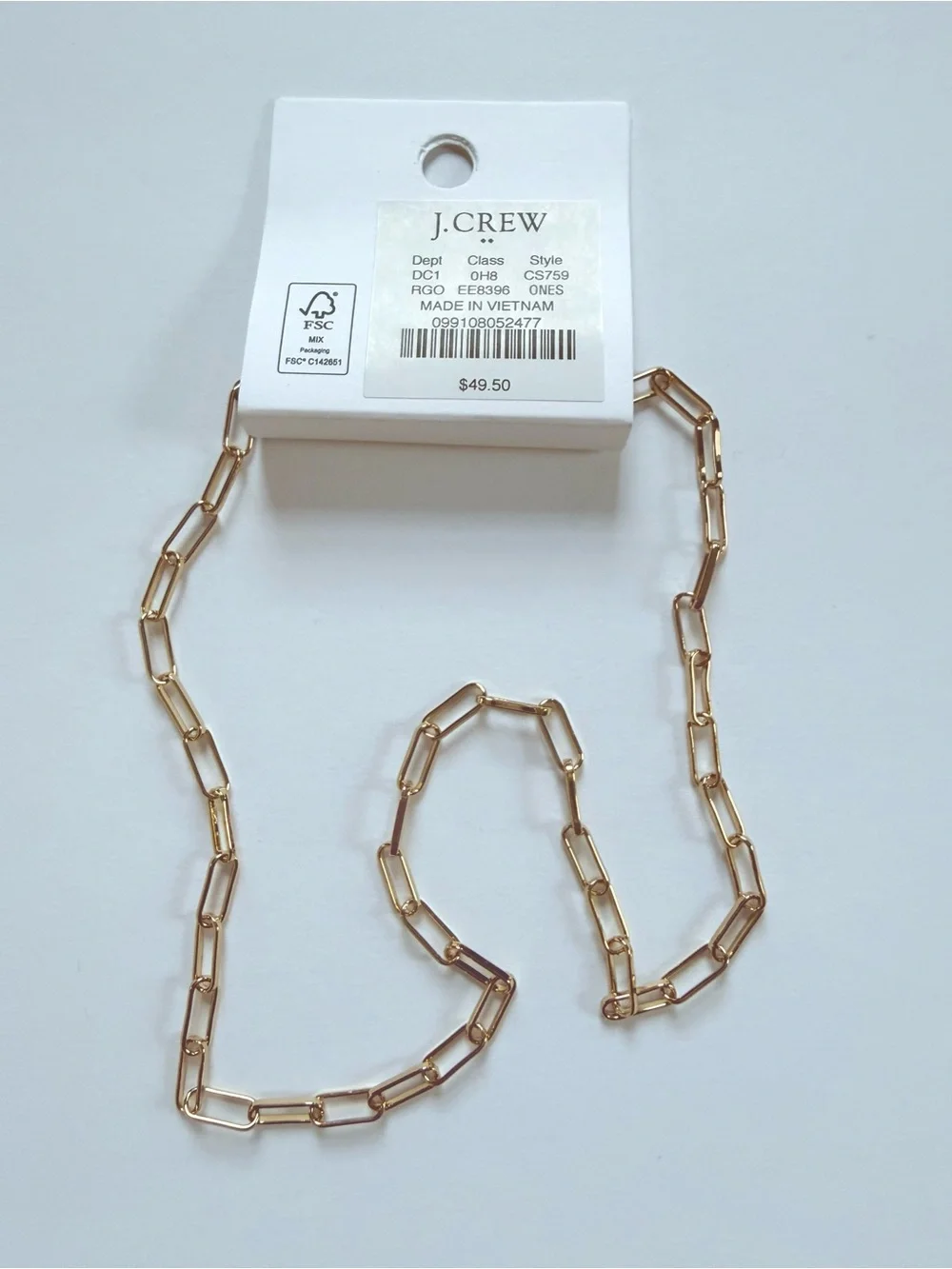 NWT BUNDLE - J.Crew Paperclip Chain Necklace Bundle Gold & Silver